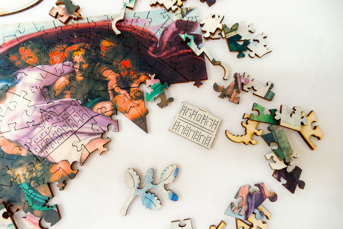 Puzzle di Legno FORMAcultura Michelangelo Creazione Adamo