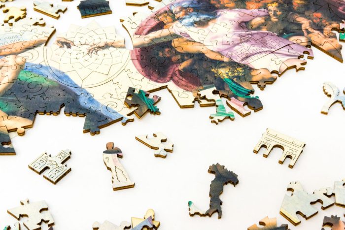 Puzzle di Legno FORMAcultura Michelangelo Creazione Adamo