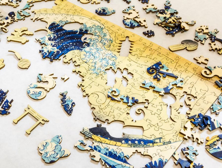 Puzzle di Legno FORMAcultura Hokusai Onda Kanagawa
