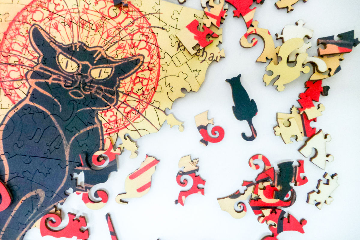 Puzzle di Legno FORMAcultura Steinlen Chat Noir