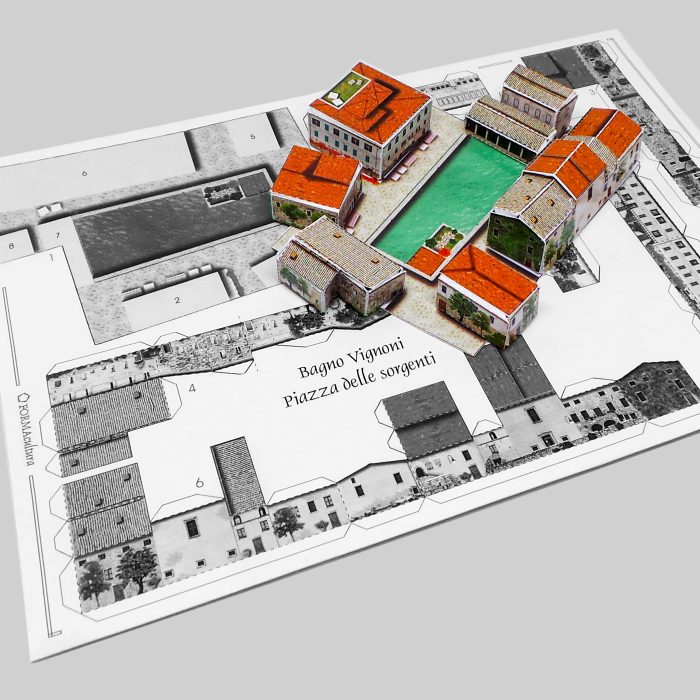 Bagno Vignoni - modello di carta da costruire - formacultura