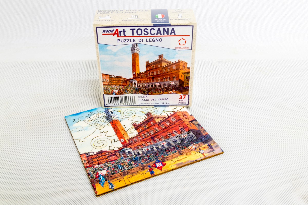 Toscana-Siena-Piazza-del-Campo-puzzle-di-legno