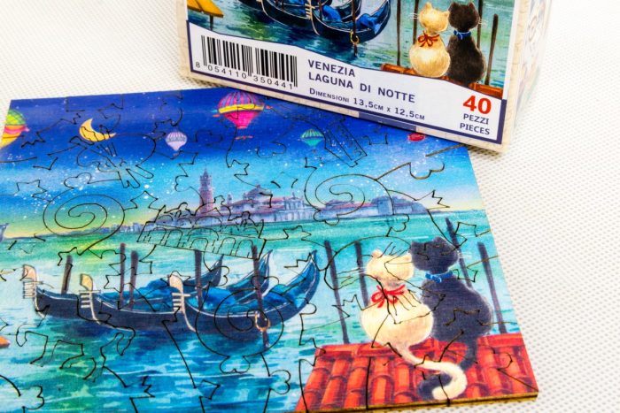 Venezia-Laguna-di-notte-puzzle-di-legno