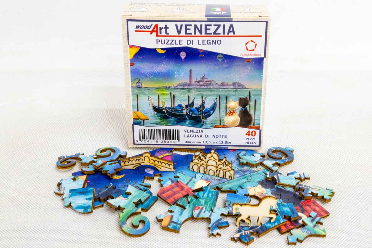 Venezia-Laguna-di-notte-puzzle-di-legno
