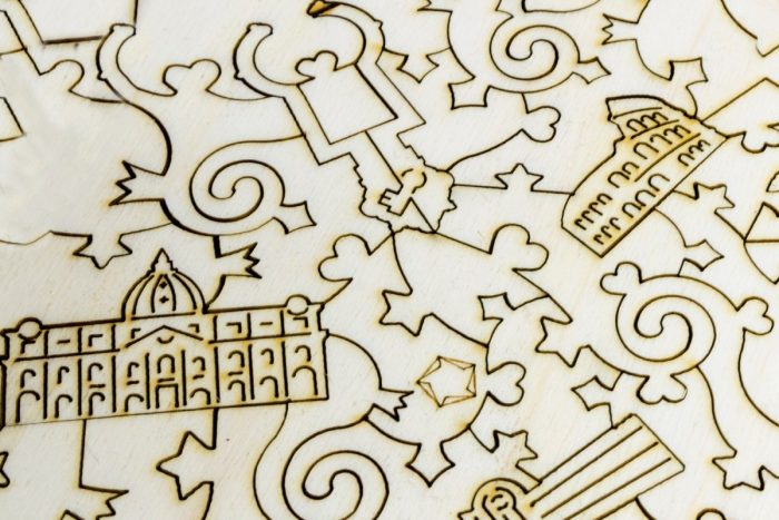 Roma, Basilica di San Pietro, puzzle di legno, FORMAcultura