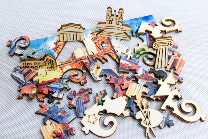 Roma, Trinità dei Monti, puzzle di legno, FORMAcultura
